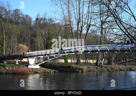 Neue Brücke über die Insel Raymill Maindenhead Stockfoto