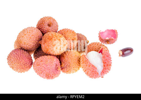 Kleine süße Sour berry Litchi chinensis. Studio Foto Stockfoto