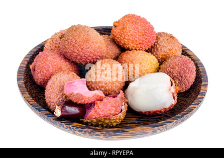 Kleine süße Sour berry Litchi chinensis. Studio Foto Stockfoto