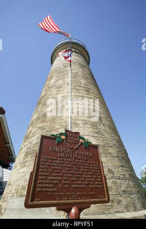 Fairport Hafen Leuchtturm und Marine Museum in Fairport Hafen, Ohio am Erie See Stockfoto