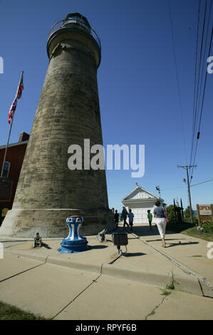 Fairport Hafen Leuchtturm und Marine Museum in Fairport Hafen, Ohio am Erie See Stockfoto