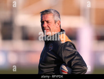 Trailfinders Sportplatz, London, UK. 23 Feb, 2019. Betfred Super League Rugby, London Broncos versus Castleford Tiger; Castleford Tiger Trainer Daryl Powell Credit: Aktion plus Sport/Alamy leben Nachrichten Stockfoto