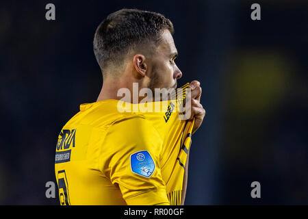 BREDA, Niederlande, 23-02-2019, Fußball, NAC Ratte Verleghstadium, niederländischen Eredivisie, Saison 2018/2019, NAC player Mitchell Te Vrede, während des Spiels NAC-Groningen, Stockfoto