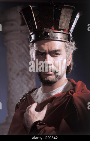 DIE NIBELUNGEN: Siegfried von Xanten/Deutschland 1966 / Harald Reinl ROLF HENNIGER als König Gunther 30170/#/Überschrift: Die Nibelungen: Siegfried von Xanten/Deutschland 1966 Stockfoto