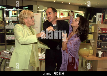 DER LETZTE ZEUGE/Tod eines Stars D 2000/Michael H. Zens Angelika Milster (Ines Höffgen), Ulrich Mühe (Dr. Kolmaar), VASILIKI ROUSSI (Carla Rauter)/Überschrift: DER LETZTE ZEUGE/D2000 Stockfoto