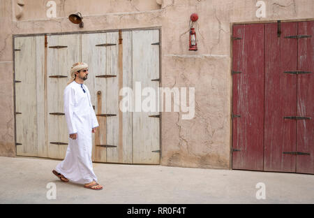 Araber in alten Al Seef Teil von Dubai, Vereinigte Arabische Emirate Stockfoto