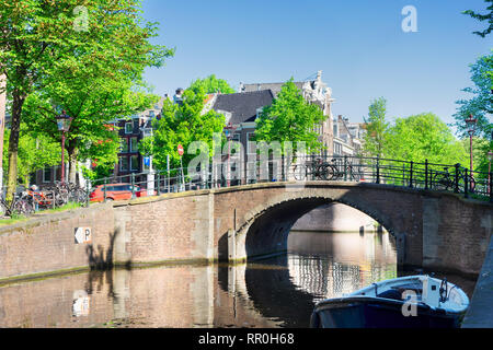 Häuser von Amstardam, Niederlande Stockfoto