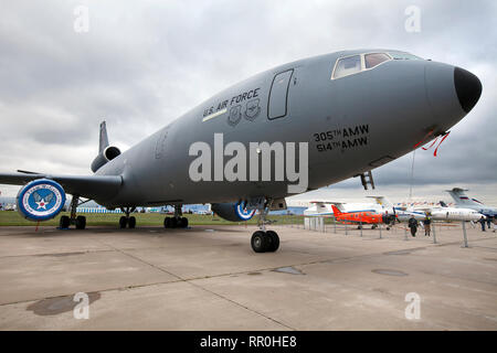 Amerikanische strategische Tankflugzeug McDonnell Douglas KC-10 Extender auf der Air Show MAKS-2011, Schukowski, Russland Stockfoto