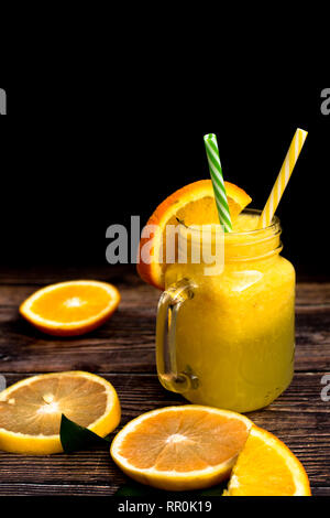 Orange Fruit Smoothie Stockfoto