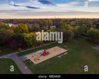 Luftaufnahme, Spielplatz in Québec, Kanada Stockfoto