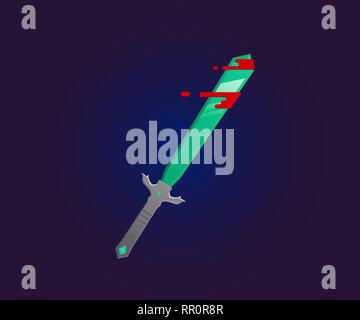 Schwert Symbol vektor Illustration in flate Stil. Stock Vektor