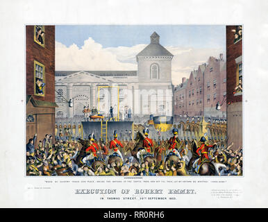 Ausführung von Robert Emmet in Thomas Street, [Dublin], 20. September 1803 Stockfoto