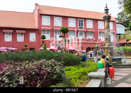 Stadthuys, ehemaligen niederländischen Governor's Residence und Rathaus, erbaut 1650. Melaka, Malaysia. Stockfoto