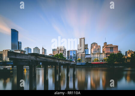 Lange Exposition von Melbourne, Australien Stockfoto