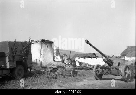 Wehrmacht Heer Panzerabwehrkanone PAK 38 50 mm/5 cm - deutsche Armee Anti Tank Gun PAK 38 50 mm Stockfoto