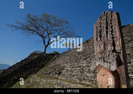 Tonina ein Maya archäologische Stätte in der Nähe von ‎Ocosingo, Chiapas, Mexiko. Stockfoto