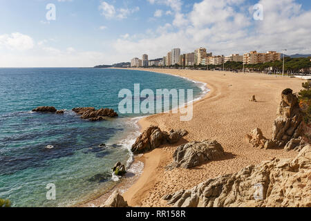 Strand Platja d'Aro an der Costa Brava, Katalonien Stockfoto