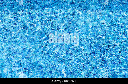 Blue Pool Wasser obere Ansicht, Hintergrund Foto Textur Stockfoto