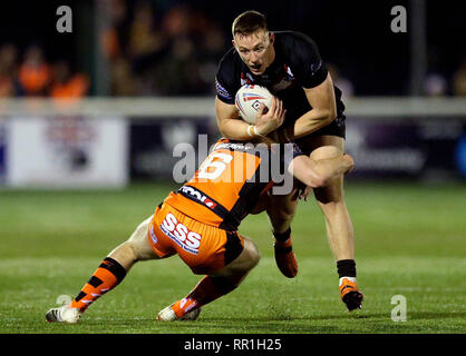 London Broncos wird Lovell in Aktion während der Betfred Super League Spiel im Trailfinders Sports Club, London. Stockfoto