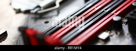 Motherboard computer ddr Stockfoto