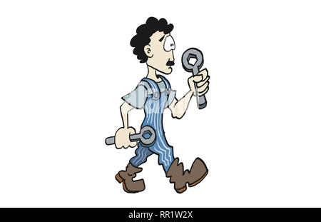 Arbeiter arbeiten Evolution Stockfoto