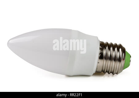 Lampe auf weißem Hintergrund-led Stockfoto