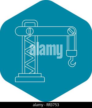 Kran-Symbol, Umriss-Stil Stock Vektor