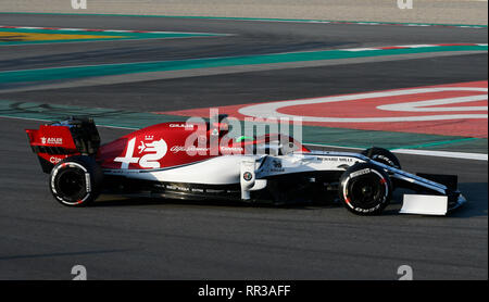 Circuit de Barcelona-Catalunya Spanien, 19.2.2019, Motorsport: Formel 1 Winter Prüfung - - - Antonio Giovinazzi (ITA), Alfa Romeo C 38 Stockfoto