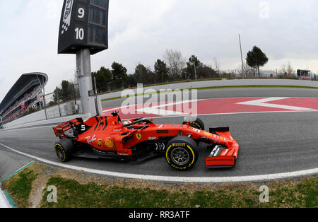 Circuit de Barcelona-Catalunya Spanien, 20.2.2019, Motorsport: Formel 1 Winter Prüfung - - - Sebastian Vettel (GER), Ferrari SF 90 Stockfoto