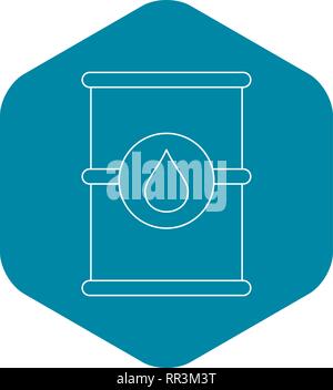 Barrel Öl Symbol, outline Style Stock Vektor