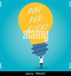 Handschrift text Bezahlung pro Klicken. Konzept Bedeutung Internet Werbung Modell Search Engine Marketing Strategie Stockfoto