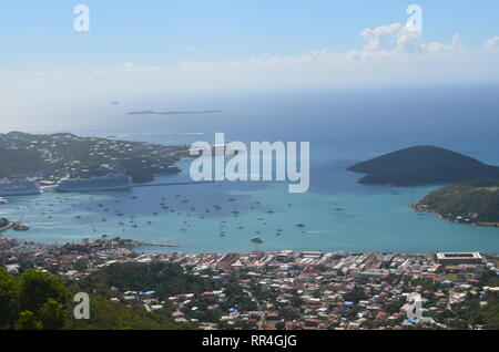 Hang Blick auf St. Thomas, USVI Stockfoto