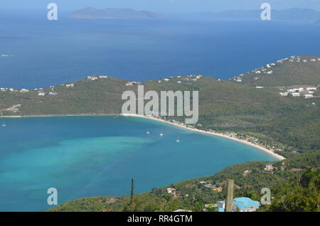 Blick auf Magen's Bay, St. Thomas, Stockfoto