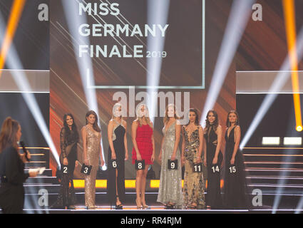 Rust, Deutschland. 23 Feb, 2019. Rust, Deutschland - 23. Februar 2019: Schönheitswettbewerb Miss Germany Wahl im Europapark mit der Kandidaten | Verwendung der weltweiten Kredit: dpa/Alamy leben Nachrichten Stockfoto