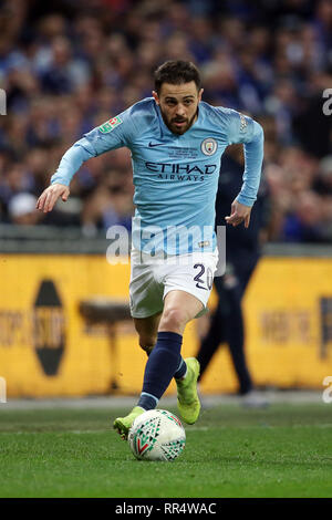 London, Großbritannien. 24 Feb, 2019. London, Großbritannien. 13 Nov, 2018. Bernardo Silva von Manchester City während der carabao Cup Finale zwischen Chelsea und Manchester City an der Stamford Bridge am 24. Februar 2019 in London, England. (Foto von Paul Chesterton/phcimages.com) Credit: PHC Images/Alamy Live NewsEditorial nur verwenden, eine Lizenz für die gewerbliche Nutzung erforderlich. Keine Verwendung in Wetten, Spiele oder einer einzelnen Verein/Liga/player Publikation. von Paul Chesterton/phcimages.com) Credit: PHC Images/Alamy leben Nachrichten Stockfoto