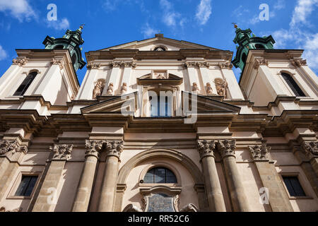 Polen, Krakau, Kirche von St. Anne in der Altstadt, die Polnische Barockarchitektur, Wahrzeichen der Stadt. Stockfoto
