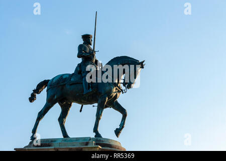 Statue von Anne de Montmorency (1493-1567) von Paul Dubois (1896), sculpted im Château de Chantilly, Oise, Frankreich Stockfoto