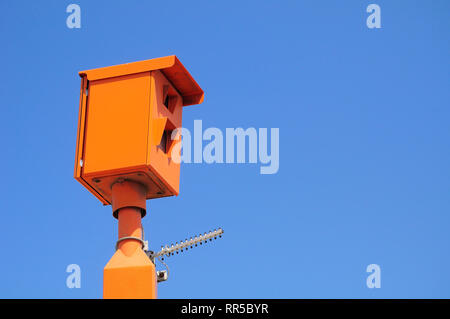 Die Fahrgeschwindigkeit Kamera steuern. Stockfoto