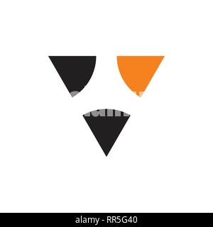 Dreieck einfachen Bleistift Form logo Vektor Stock Vektor