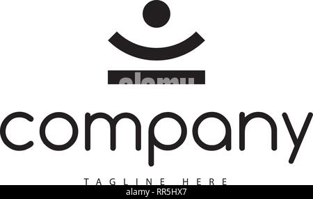 Yoga abstrakte schwarze geometrische Form vector Logo Stock Vektor