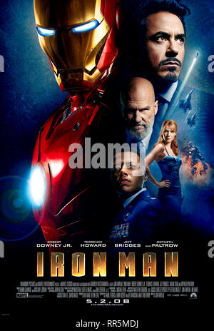 Iron Man (2008) unter der Regie von Jon Favreau und Hauptdarsteller Robert Downey Jr., Gwyneth Paltrow und Terrence Howard. Tony Stark schafft eine einzigartige Energiequelle und die Klage selbst lebendig zu halten und die Flucht Gefangenschaft. Stockfoto