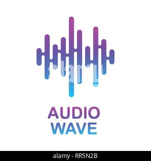 Puls Music Player. Audio bunte Welle Logo. Vektor Equalizer element Stock Vektor