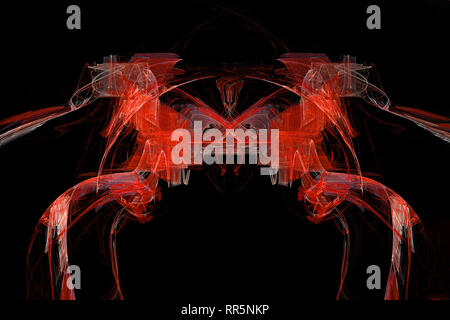 Die roten Pferde abstrakte künstlerische Fraktale Stockfoto