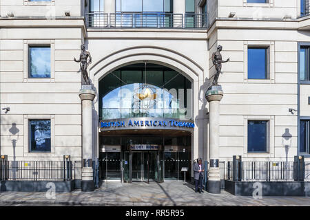 Globe House, Hauptsitz von börsennotierten Unternehmen British American Tobacco (BAT) im Temple Place, London WC2 Stockfoto