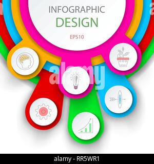 Abstrakte Infografiken Anzahl Optionen Vorlage. Stock Vektor