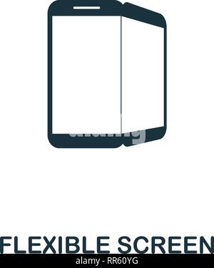Flexible-Symbol. Premium Design von künftigen Technologie icons Collection. Pixel Perfect Flexible-Symbol für Web Design, Apps, Software Stock Vektor