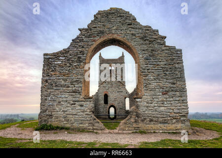 Burrow Mump, Burrowbridge, Somerset, England, Großbritannien Stockfoto