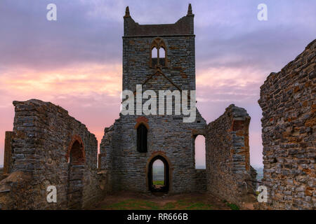 Burrow Mump, Burrowbridge, Somerset, England, Großbritannien Stockfoto