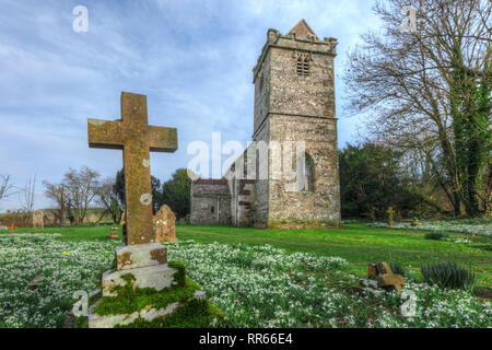 Tarrant Crawford, St. Maria, der Jungfrau, Dorset, England, Großbritannien Stockfoto