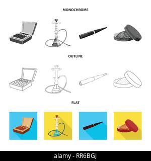 Zigarre, Hookah, Schnupftabak, Box, Shisha, Mundstück, Lieferung, Paket, Bar, Halter, Pack, Zubehör, klassische, runde, schlecht, Arabisch, Rauchen, Schaden, Aroma, Genuss, Behälter, Filter, Zubehör, schädlich, Verpackung, Kapazität, Eleganz, Pulver, Papier, Glas, verweigern, Stop, anti, Gewohnheit, Zigaretten, Tabak, Gesundheit, Nikotin, Rauchen, Statistiken, Set, Vector, Icon, Illustration, isoliert, Sammlung, Design, Element, Grafik, Vektor, Vektoren, Stock Vektor